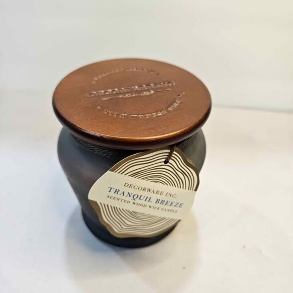 Decorware Inc. Tranquil Breeze Scented Wood Wick Candle